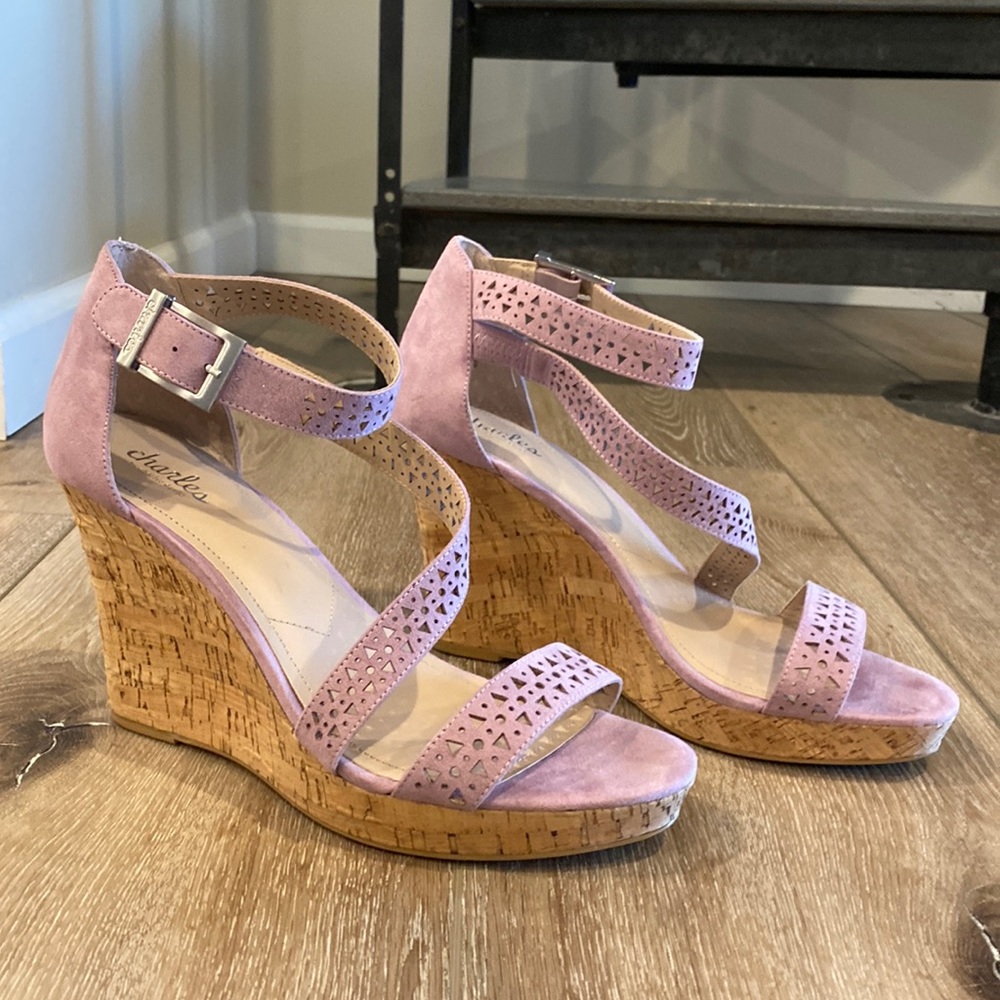 Charles by Charles David Purple Wedge Heel Size 11